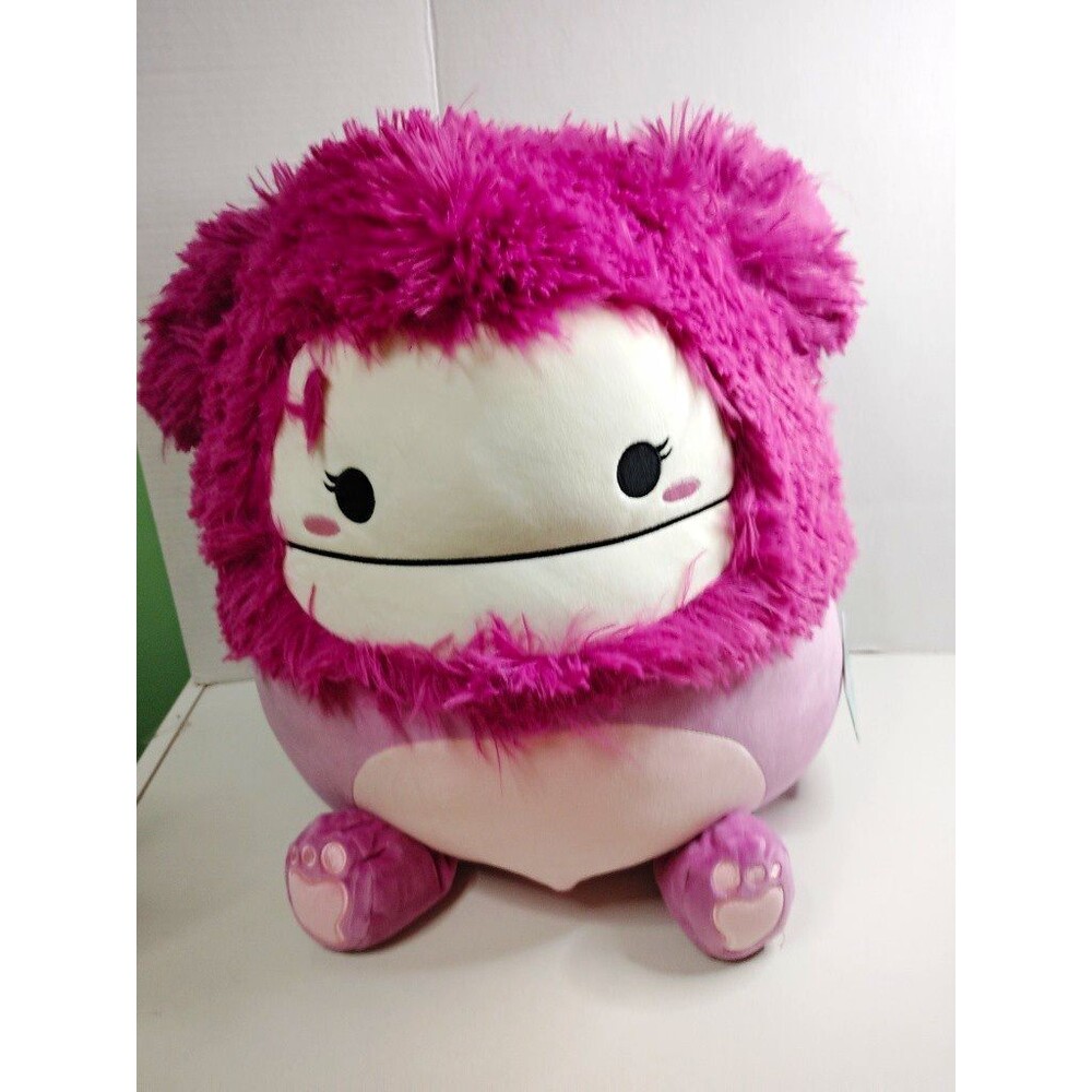 Squishmallows Nanette Pink Bigfoot Plush, Soft Pink/Purple/White, Hang Tag